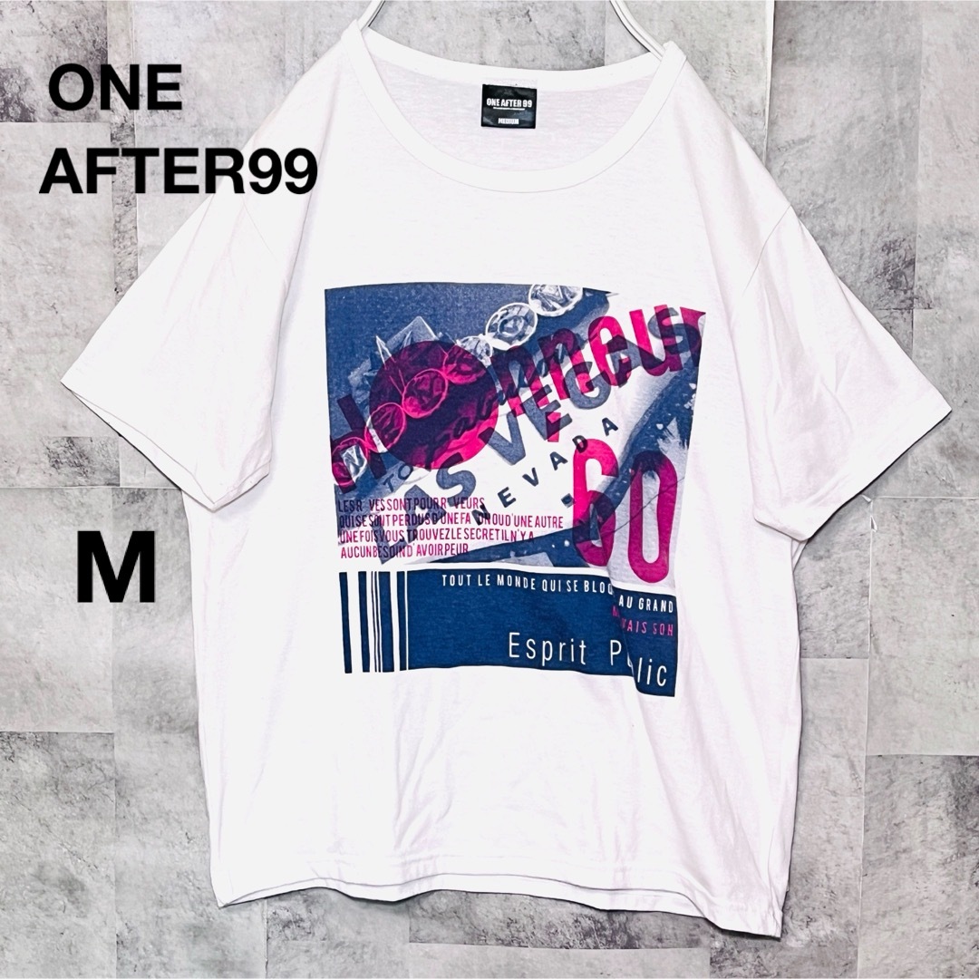 ONE AFTER99 Tシャツ　センターロゴ　M ホワイト メンズのトップス(Tシャツ/カットソー(半袖/袖なし))の商品写真