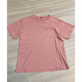 ユニクロ(UNIQLO)のUNIQLOキッズクルーネックTシャツ130ピンク(Tシャツ/カットソー)