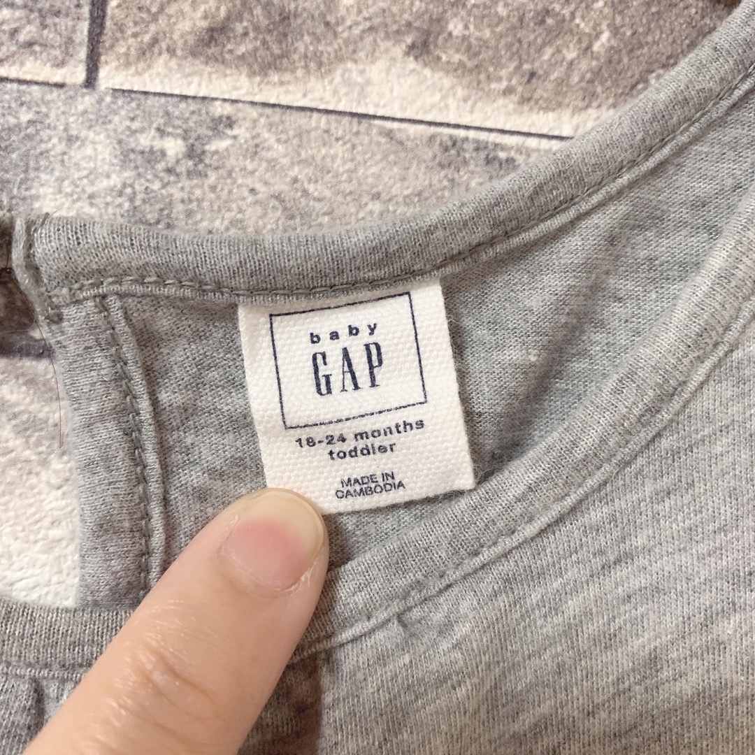 babyGAP(ベビーギャップ)のbaby GAP ワンピース ベビー服 90 長袖 春 秋 薄手 コットン 綿 キッズ/ベビー/マタニティのキッズ服女の子用(90cm~)(ワンピース)の商品写真