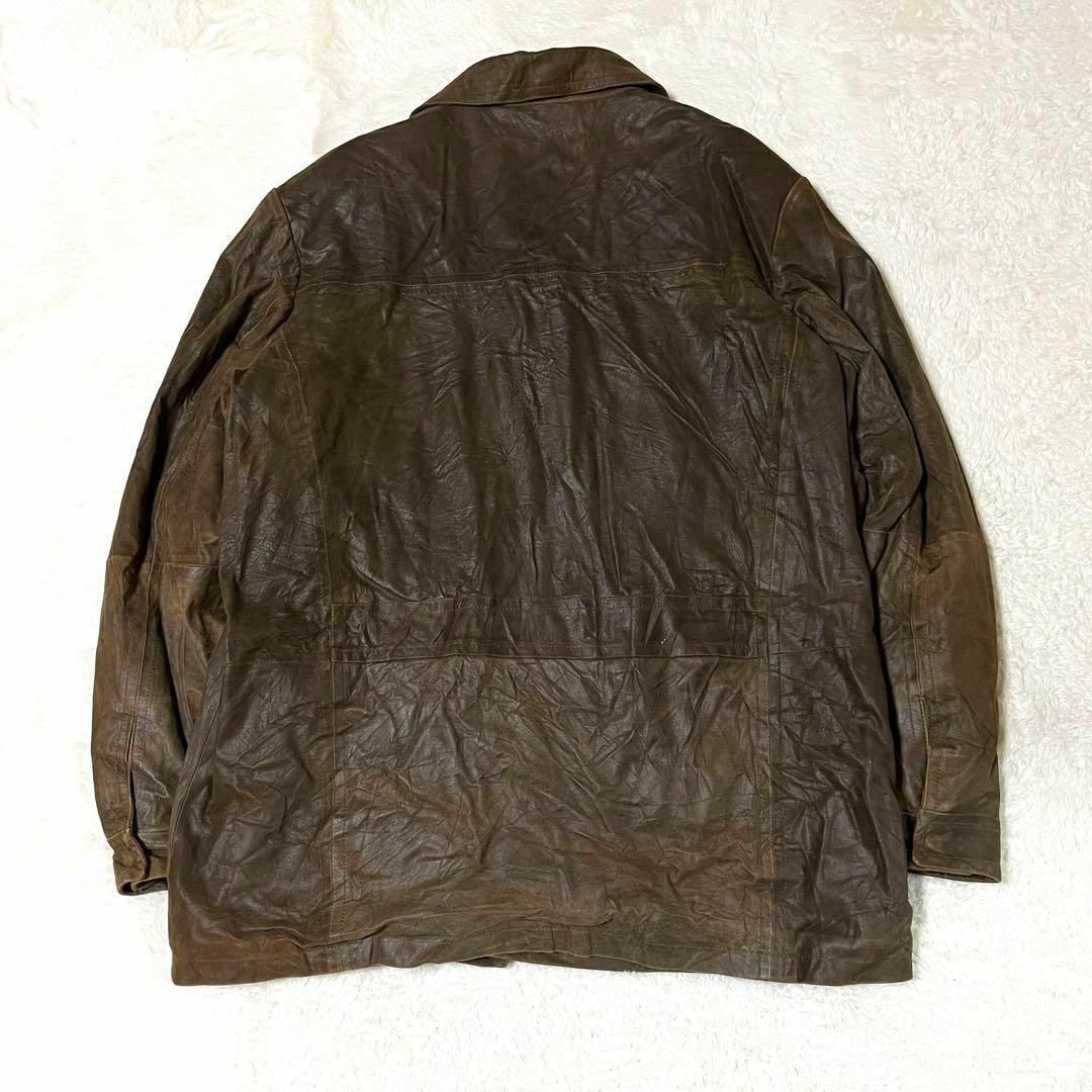 VINTAGE(ヴィンテージ)の90s ヴィンテージ ウィルソンズレザー レザージャケット ブラウン XL メンズのジャケット/アウター(レザージャケット)の商品写真
