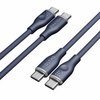 【色: Blue】2本セットVOLTME USBC usb-c ケーブル 高耐久(PC周辺機器)