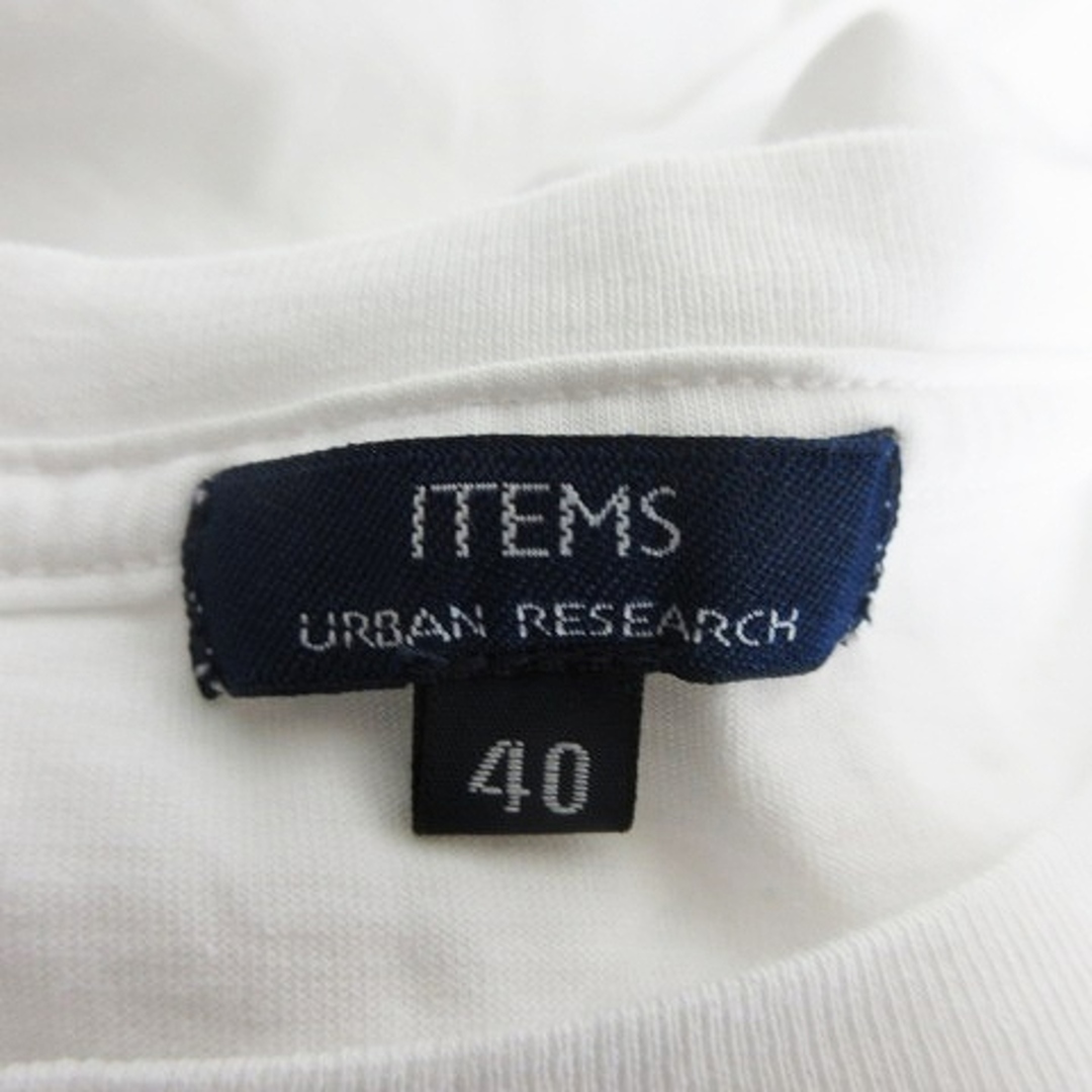 URBAN RESEARCH(アーバンリサーチ)のアーバンリサーチ items Tシャツ カットソー 半袖 薄手 総柄 40 白 レディースのトップス(Tシャツ(半袖/袖なし))の商品写真