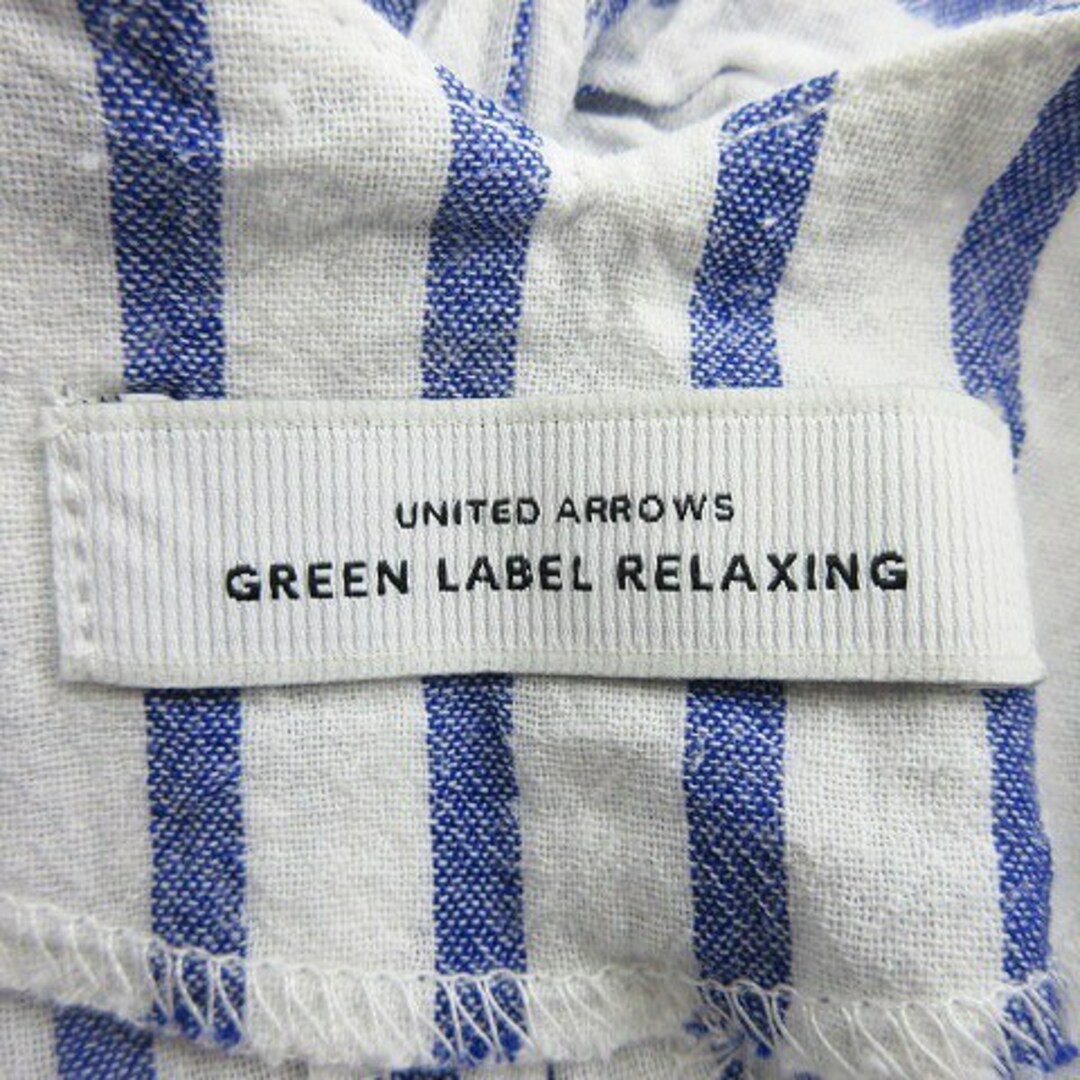 UNITED ARROWS green label relaxing(ユナイテッドアローズグリーンレーベルリラクシング)のグリーンレーベルリラクシング ブラウス カットソー 長袖 ストライプ 青 白 レディースのトップス(シャツ/ブラウス(長袖/七分))の商品写真