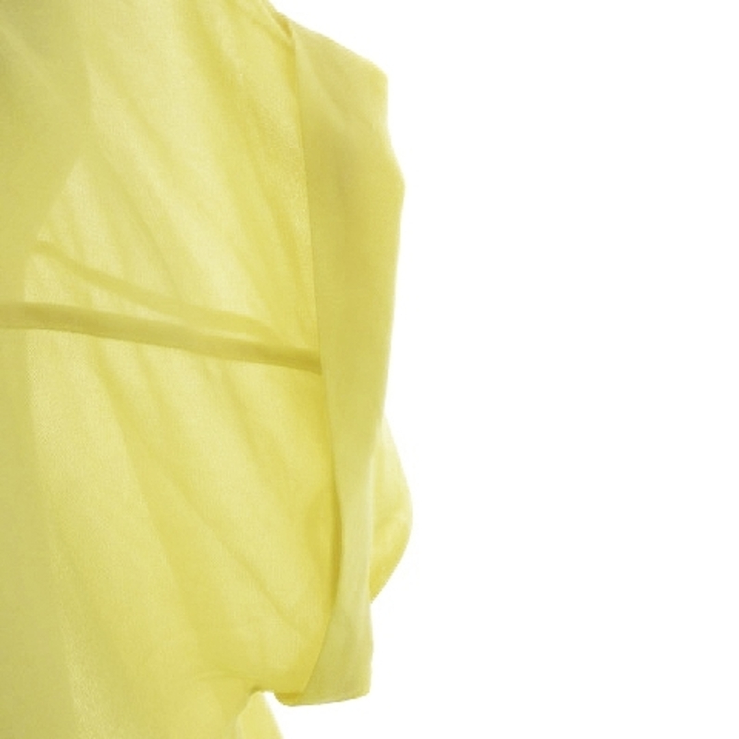 ROSE BUD(ローズバッド)のローズバッド カットソー 半袖 ラウンドネック シースルー 薄手 無地 F 黄 レディースのトップス(カットソー(半袖/袖なし))の商品写真