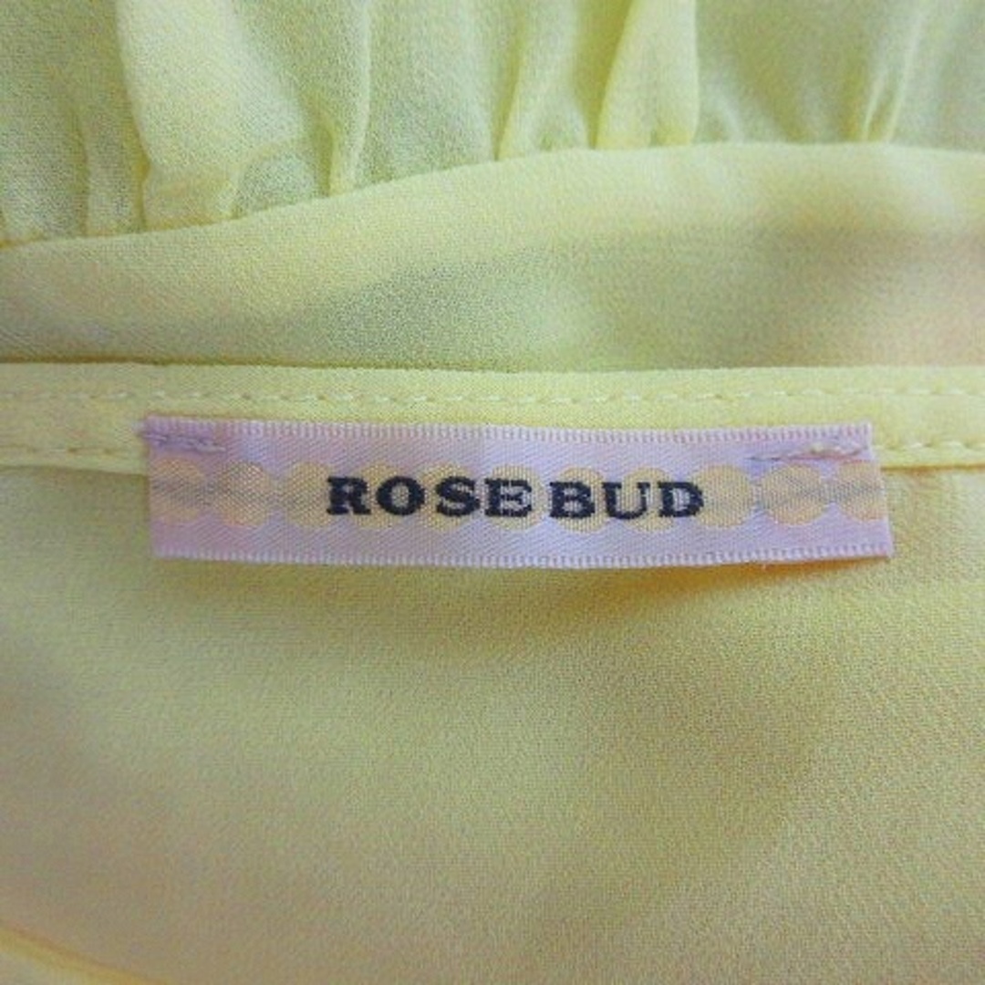 ROSE BUD(ローズバッド)のローズバッド カットソー 半袖 ラウンドネック シースルー 薄手 無地 F 黄 レディースのトップス(カットソー(半袖/袖なし))の商品写真