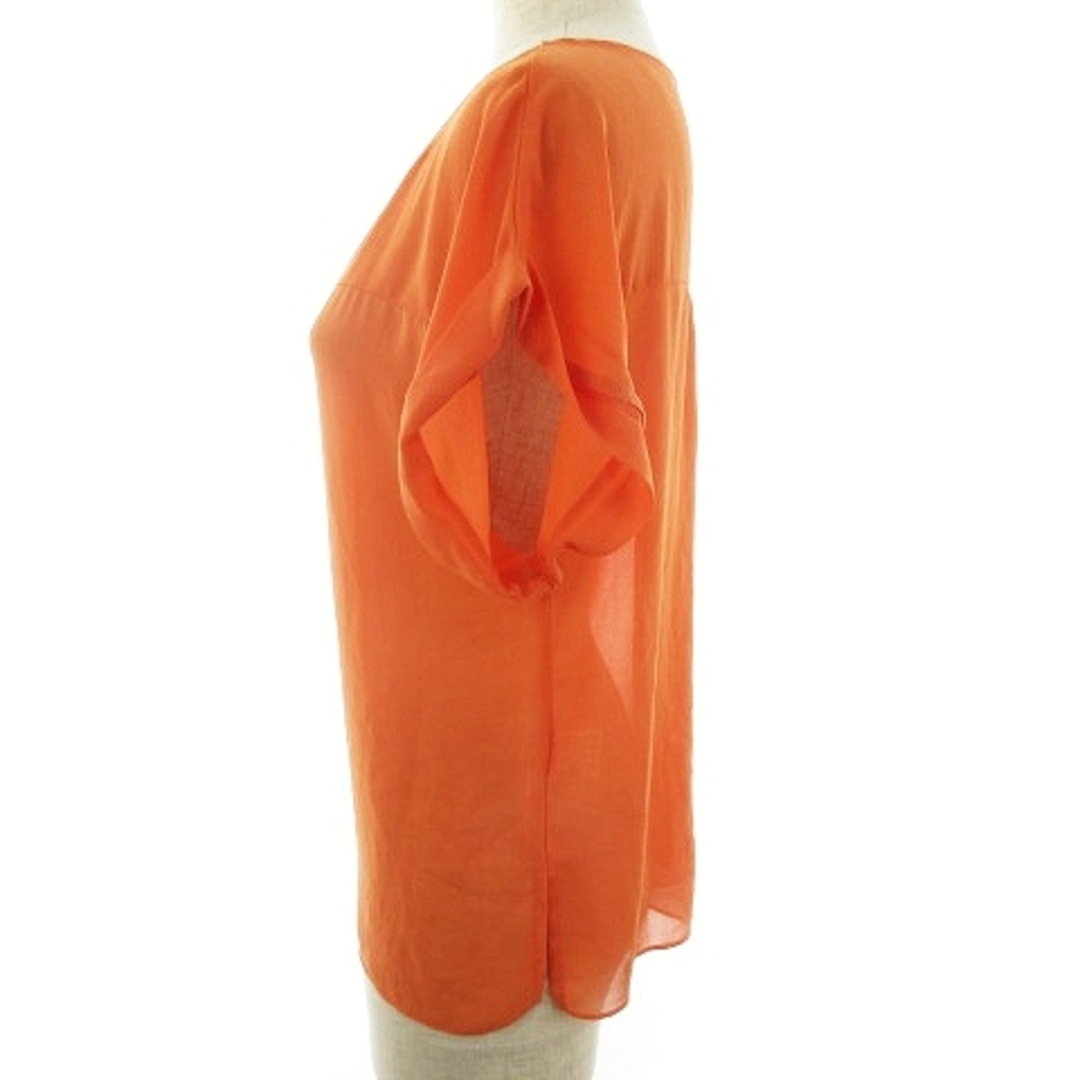 ROSE BUD(ローズバッド)のローズバッド カットソー フレンチスリーブ シアー ロールアップ F オレンジ レディースのトップス(カットソー(半袖/袖なし))の商品写真