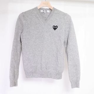 シーディージー(CDG（COMME des GARÇONS）)のCDG　COMME des GARÇONS　コム・デ・ギャルソン　トップス　ニット　グレー　Ⅼ(ニット/セーター)