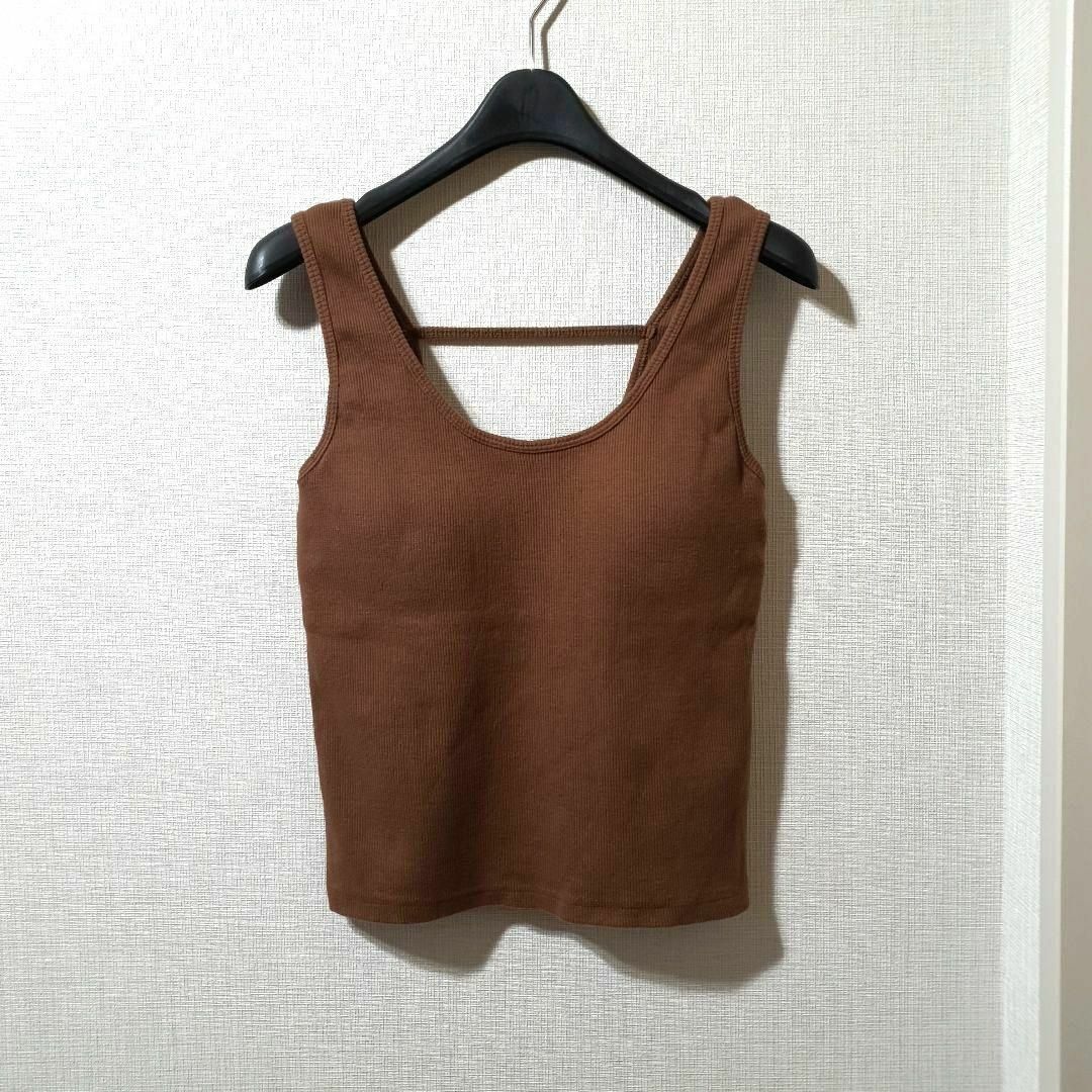 エミレ　タンクトップ rib tank top　リブタンクトップ　リブニット レディースのトップス(タンクトップ)の商品写真