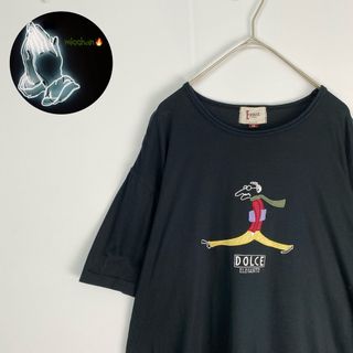 Tシャツ　刺&#32353;デザイン　ワンポイント　黒　赤　紫(Tシャツ/カットソー(半袖/袖なし))