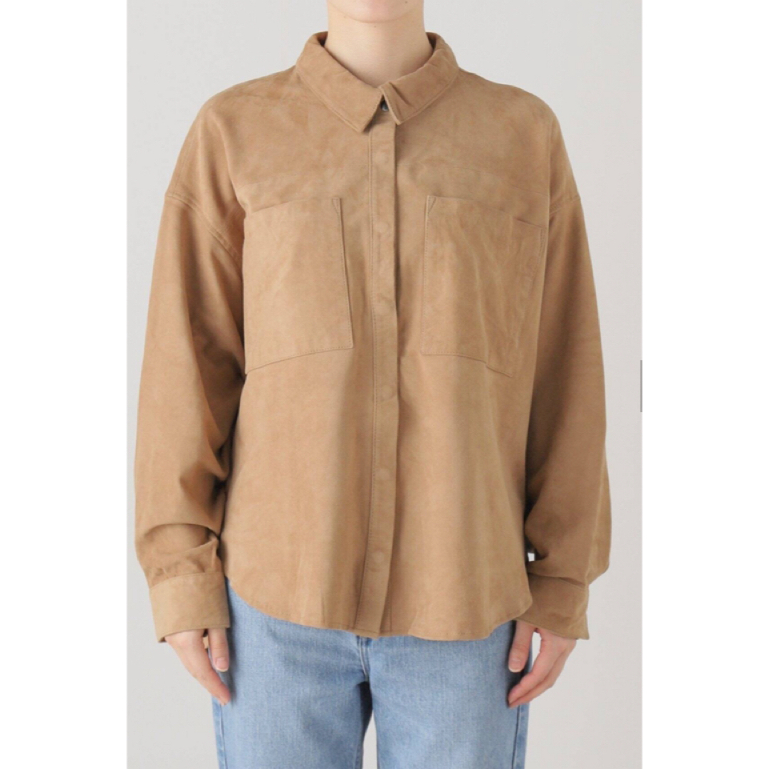 DEUXIEME CLASSE(ドゥーズィエムクラス)のMUSE購入◆ワンティースプーン◆SANDSUEDE LEATHER SHIRT レディースのジャケット/アウター(ブルゾン)の商品写真