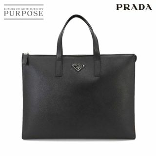 プラダ(PRADA)の未使用 展示品 プラダ PRADA サフィアーノ トート バッグ レザー ブラック 2VG039 シルバー 金具 VLP 90214161(トートバッグ)