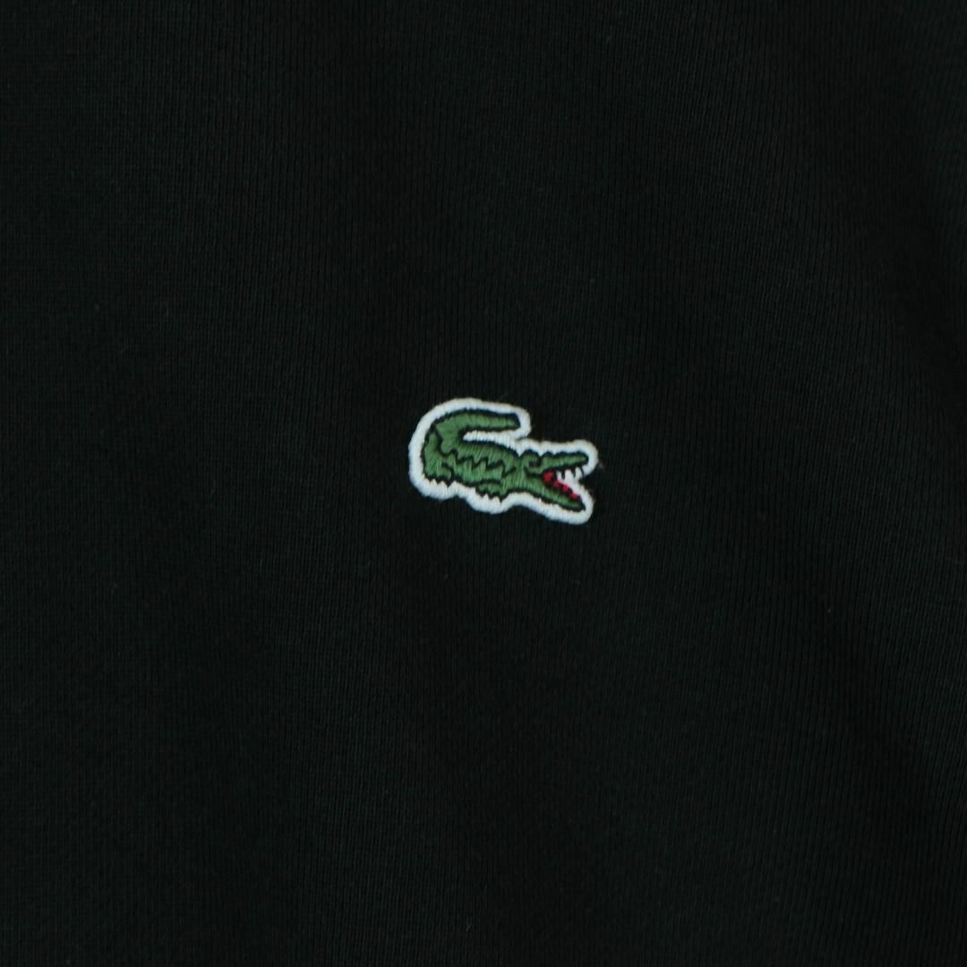 LACOSTE(ラコステ)の【希少】ラコステ スウェット トレーナー ハーフジップ 刺繍ロゴ ブラック S メンズのトップス(スウェット)の商品写真