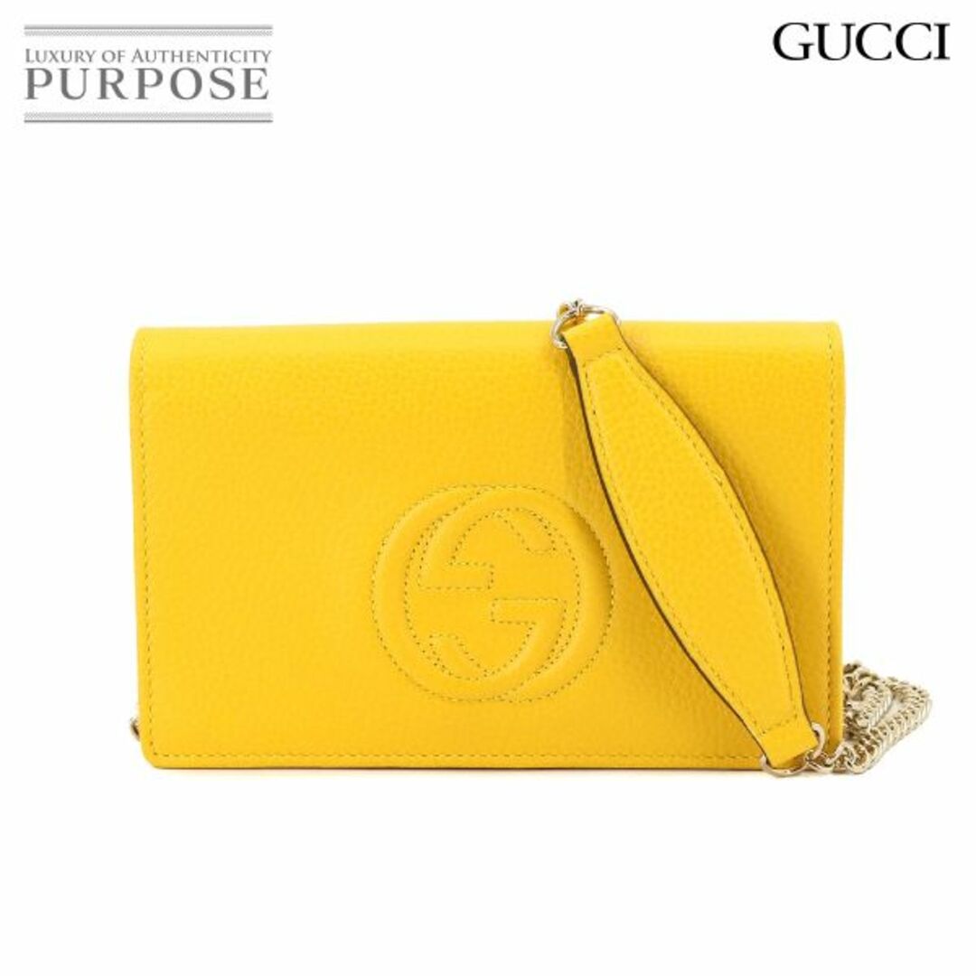 Gucci(グッチ)の未使用 グッチ GUCCI ソーホー チェーン ウォレット 長財布 レザー イエロー 598211 VLP 90231976 レディースのファッション小物(財布)の商品写真