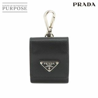 プラダ(PRADA)の新品同様 プラダ PRADA サフィアーノ Airpods ケース イヤフォンケース レザー ブラック 2TT106 VLP 90232091(その他)