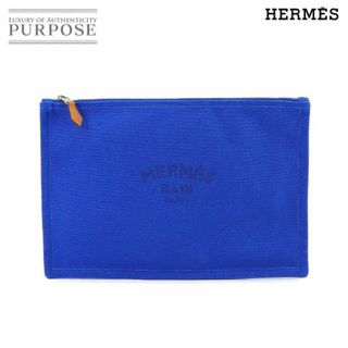 Hermes - 新品同様 エルメス HERMES ヨッティング GM ポーチ キャンバス ブルー VLP 90232121