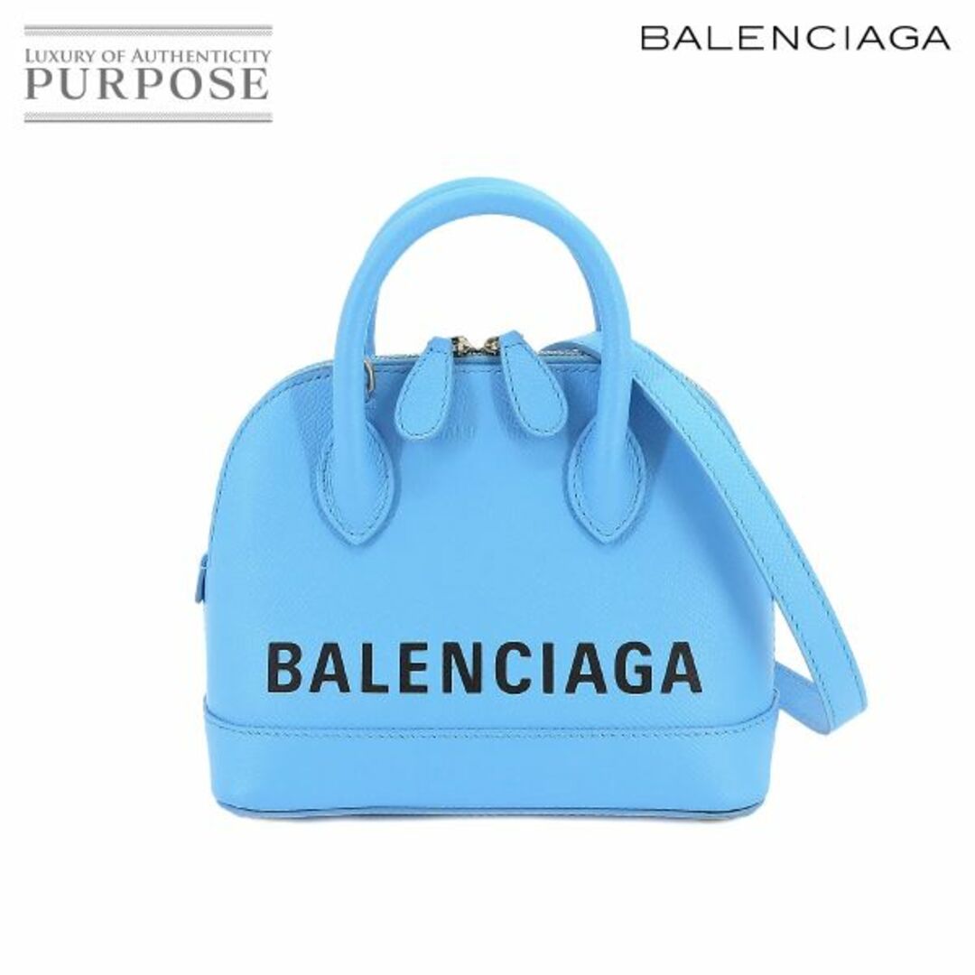 Balenciaga(バレンシアガ)の未使用 展示品 バレンシアガ BALENCIAGA ヴィル トップ ハンドル XXS 2way ハンド ショルダー バッグ ブルー レザー 550646 VLP 90232137 レディースのバッグ(ハンドバッグ)の商品写真