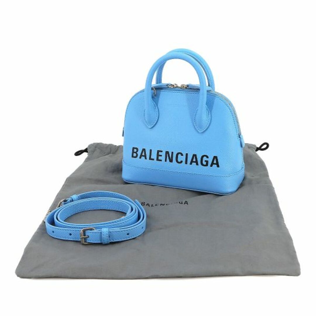 Balenciaga(バレンシアガ)の未使用 展示品 バレンシアガ BALENCIAGA ヴィル トップ ハンドル XXS 2way ハンド ショルダー バッグ ブルー レザー 550646 VLP 90232137 レディースのバッグ(ハンドバッグ)の商品写真