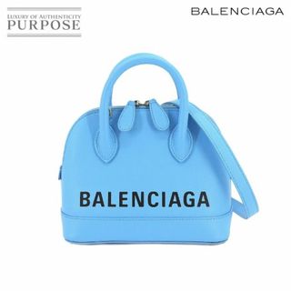 バレンシアガ(Balenciaga)の未使用 展示品 バレンシアガ BALENCIAGA ヴィル トップ ハンドル XXS 2way ハンド ショルダー バッグ ブルー レザー 550646 VLP 90232137(ハンドバッグ)