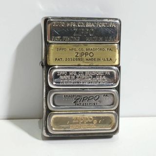 ジッポー(ZIPPO)のZIPPO ジッポー 歴代ボトム メタルプレート 三面加工 2009 火花確認(その他)