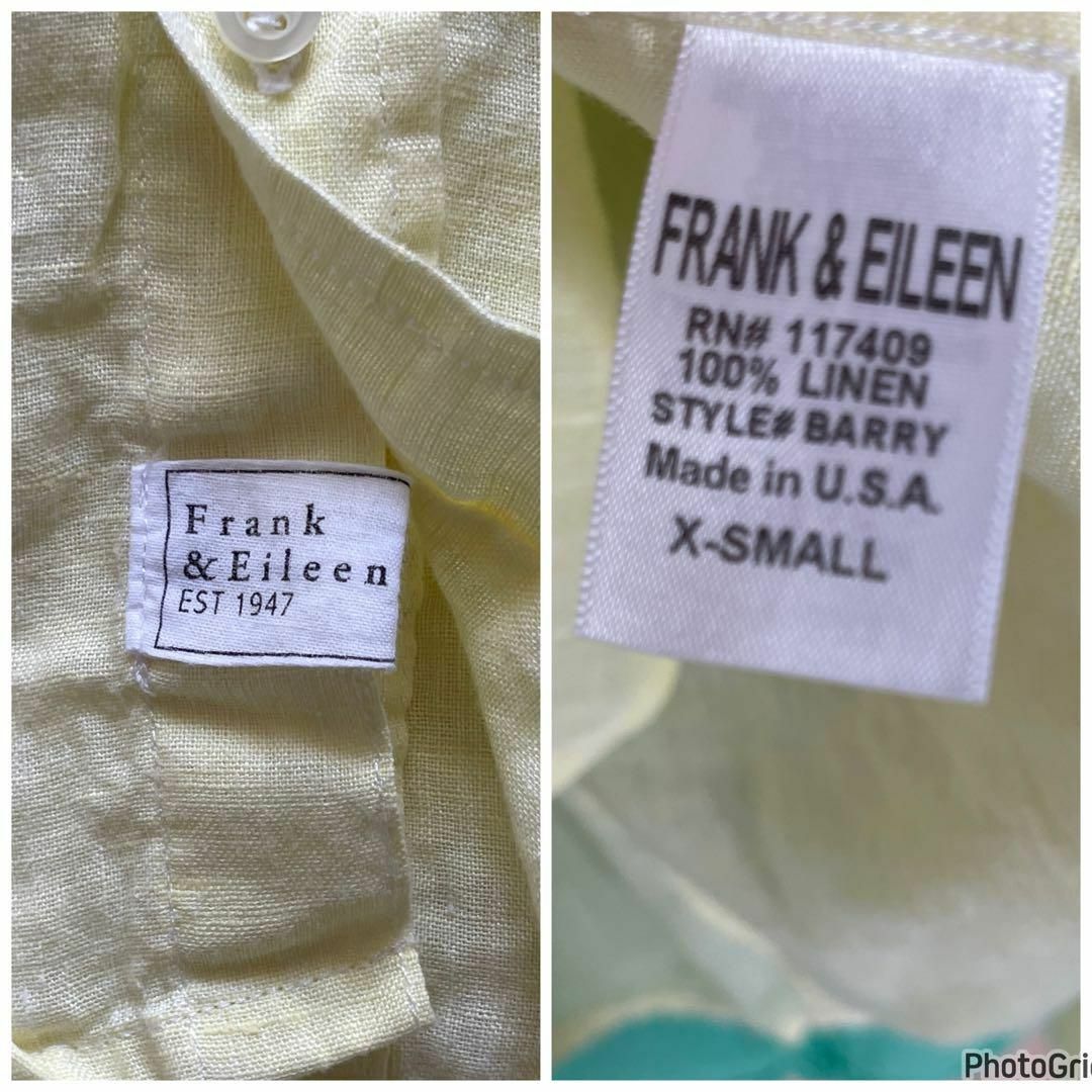 Frank&Eileen(フランクアンドアイリーン)のフランクアンドアイリーン リネンシャツ BARRY　イエロー　XS　麻 レディースのトップス(シャツ/ブラウス(長袖/七分))の商品写真