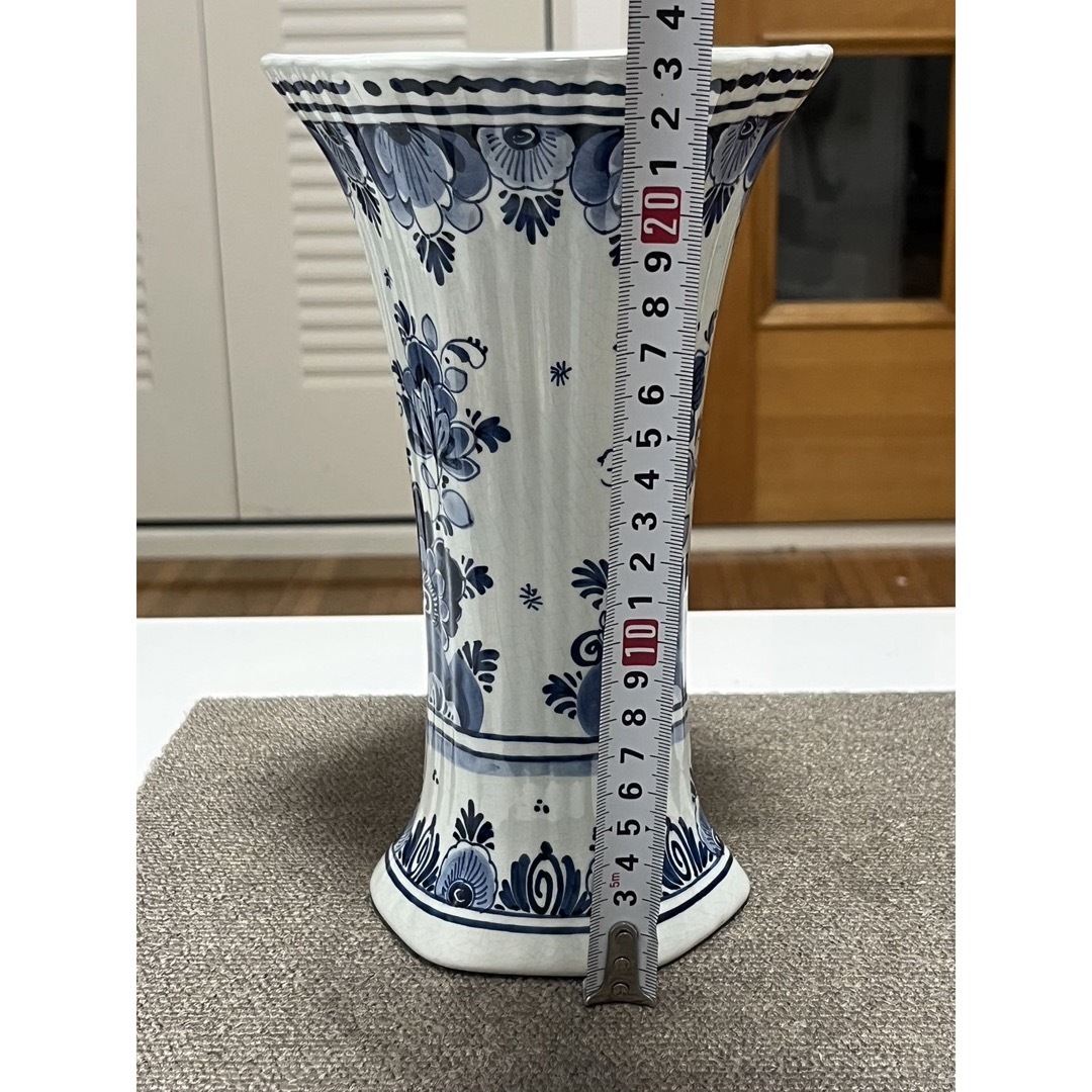 RoyalDelft ロイヤルデルフト デルフトブルー 花文飾壷 蓋付き花瓶2点 インテリア/住まい/日用品のインテリア小物(花瓶)の商品写真