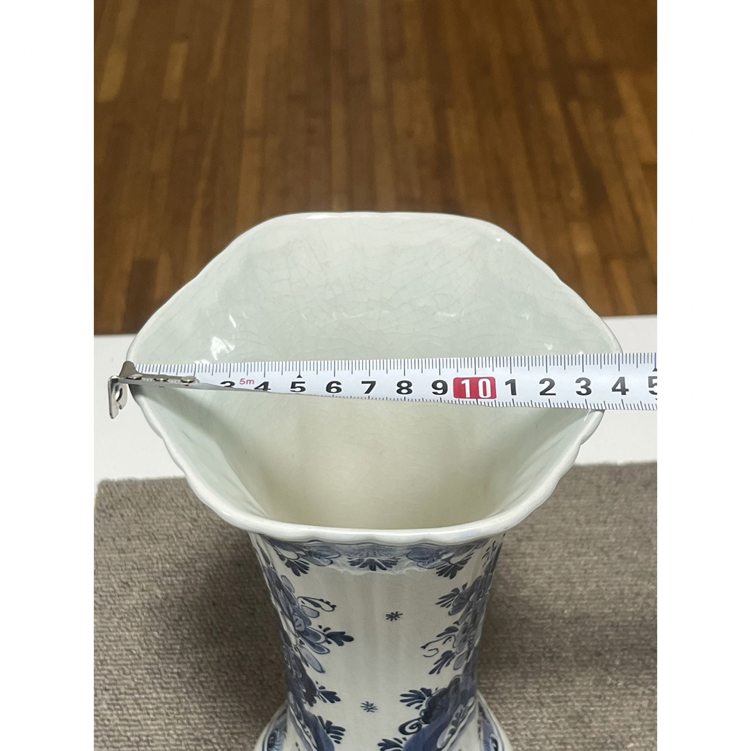 RoyalDelft ロイヤルデルフト デルフトブルー 花文飾壷 蓋付き RoyalDelft ロイヤルデルフト デルフトブルー 花文飾壷 蓋付き