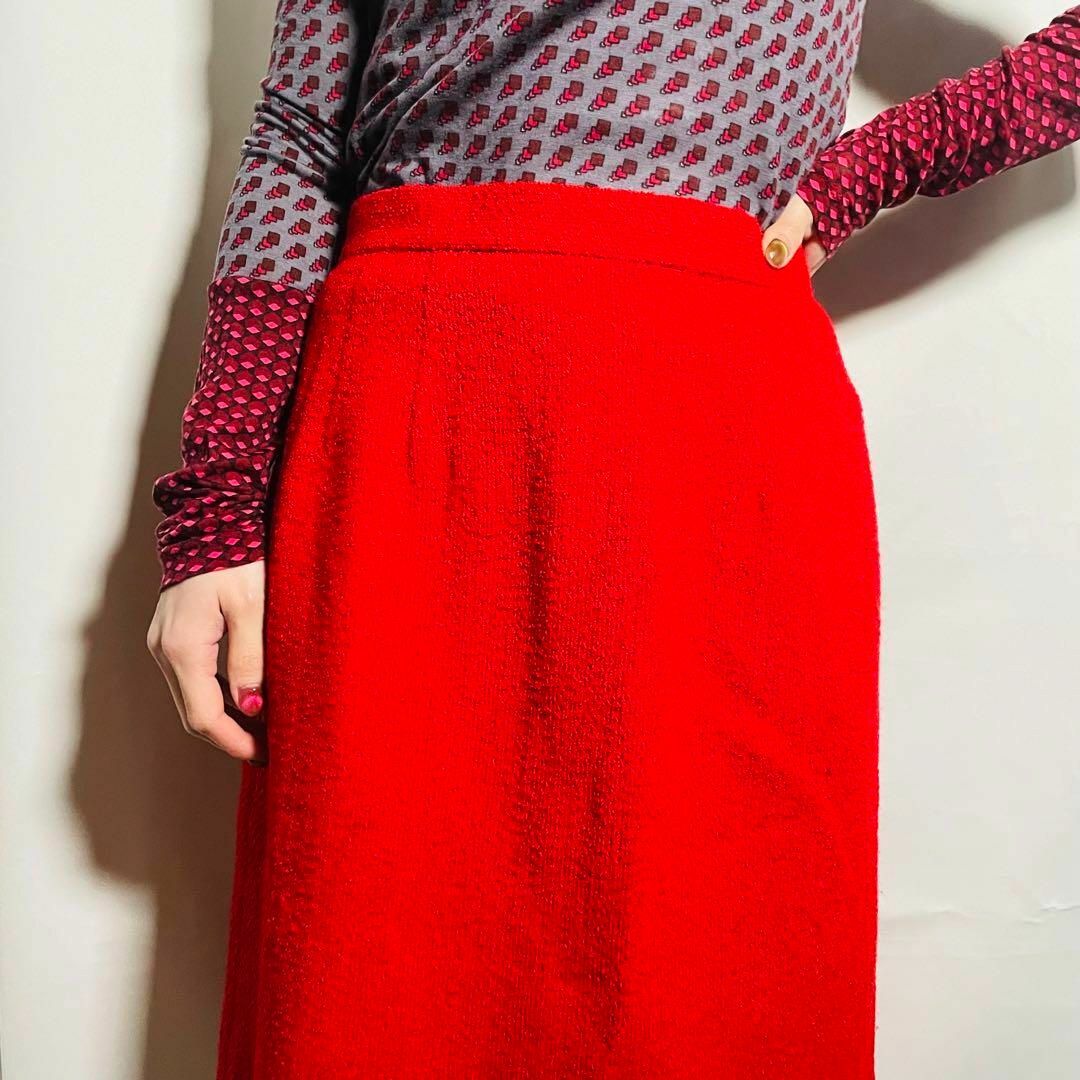 Balenciaga(バレンシアガ)の日本製 オールド BALENCIAGA パイルスカート タオル生地 昭和レトロ レディースのスカート(ひざ丈スカート)の商品写真
