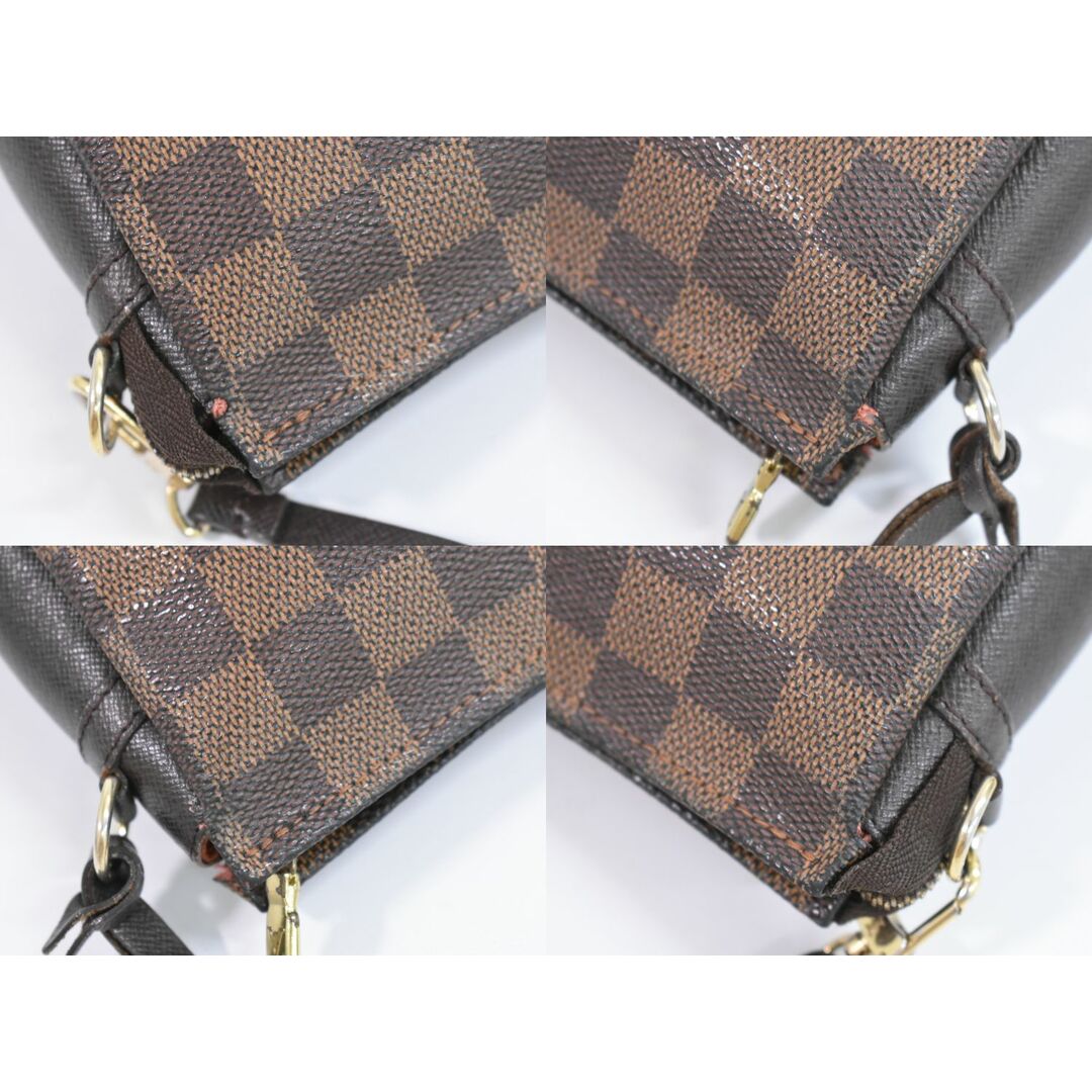 LOUIS VUITTON(ルイヴィトン)の本物 ルイヴィトン LOUIS VUITTON LV トゥルースメイクアップ ダミエ エベヌ アクセサリーポーチ ハンドバッグ ブラウン N51982 ビトン バッグ 中古 レディースのバッグ(ハンドバッグ)の商品写真