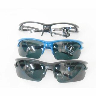 スポーツタイプ　サングラス　3個セット　レンズ　　アクリル　フレーム　3カラー　(サングラス/メガネ)