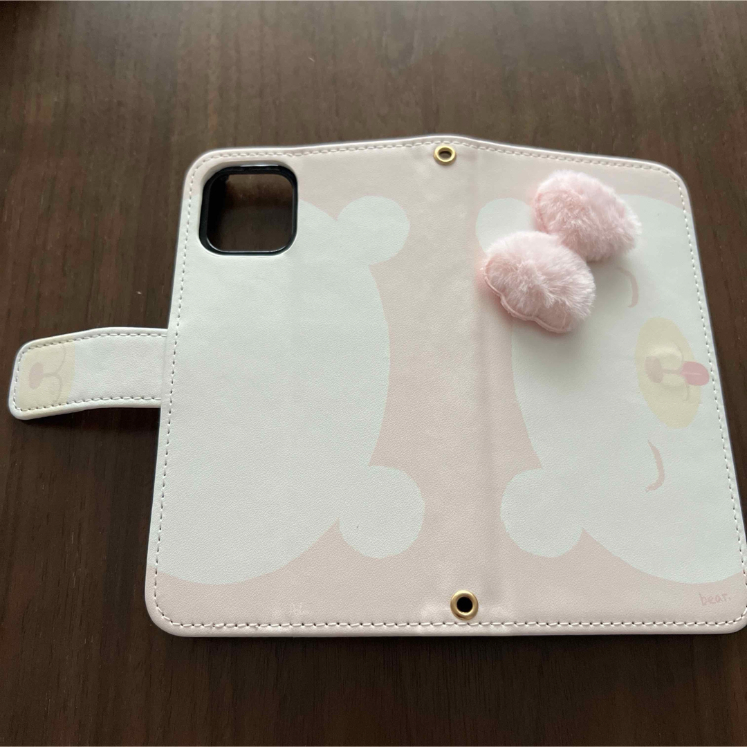 iPhone11pro ケース iPhoneケース 手帳型 ピンク リボン くま スマホ/家電/カメラのスマホアクセサリー(iPhoneケース)の商品写真