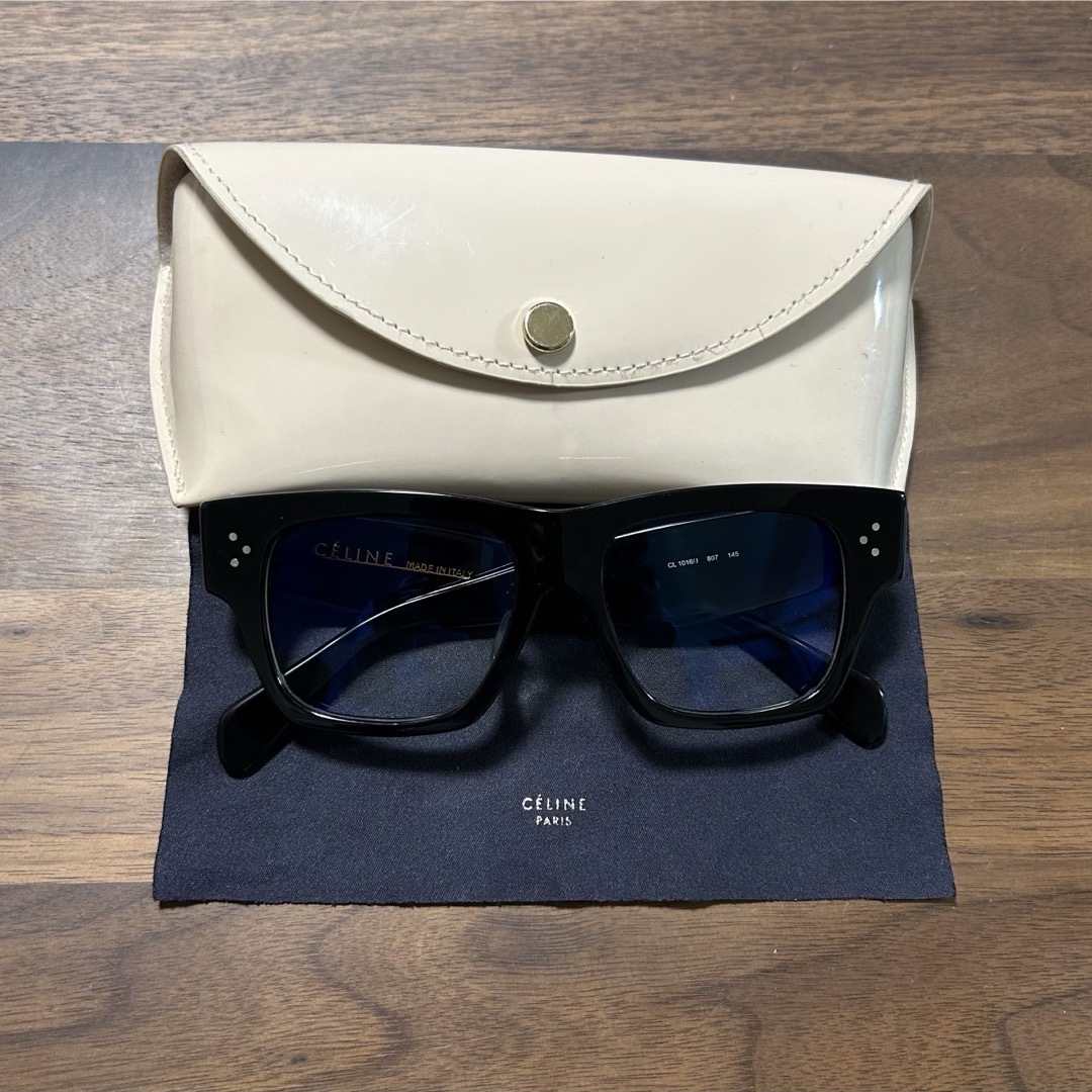 celine(セリーヌ)のceline セリーヌ フィービー期 アイウェア スクエア ブラック レディースのファッション小物(サングラス/メガネ)の商品写真