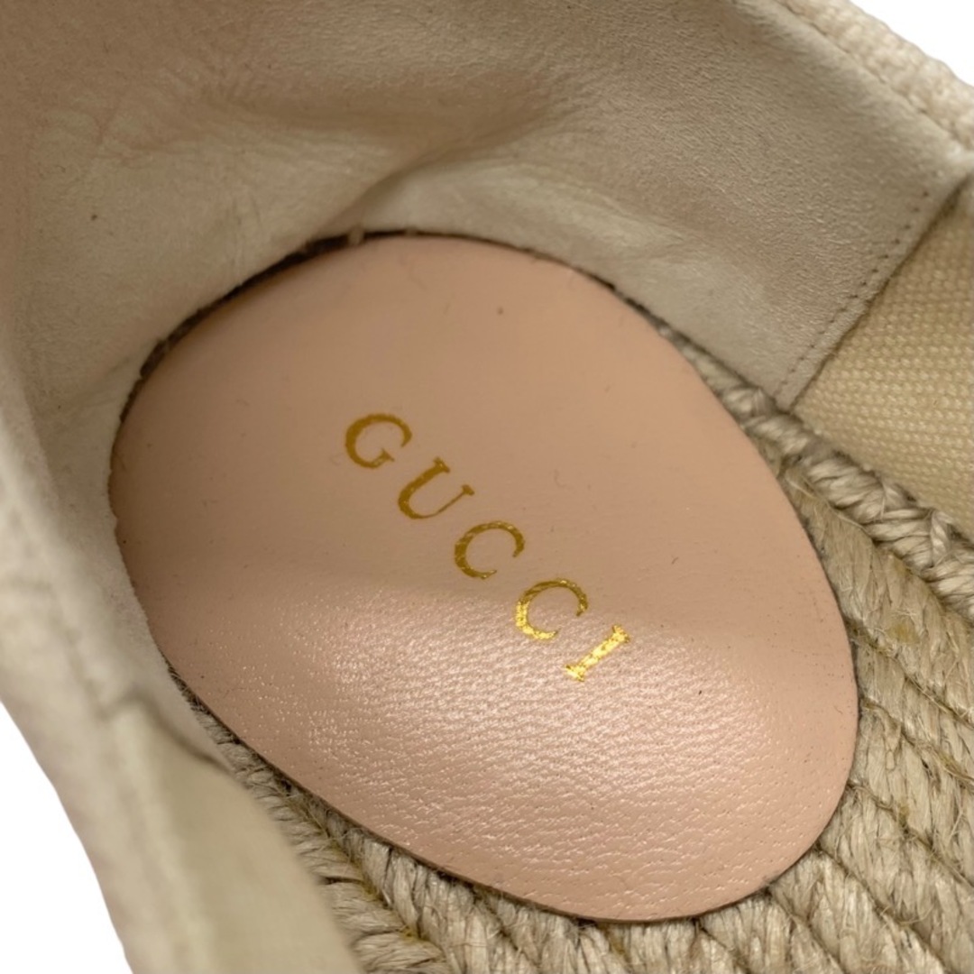 Gucci(グッチ)のグッチ GUCCI スニーカー 靴 シューズ キャンバス アイボリー レッド ブルー 未使用 ロゴ エスパドリーユ プラットフォーム 厚底 レディースの靴/シューズ(スニーカー)の商品写真