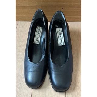 美品　Chriss valentino  パンプス 黒　23、５センチ(ハイヒール/パンプス)