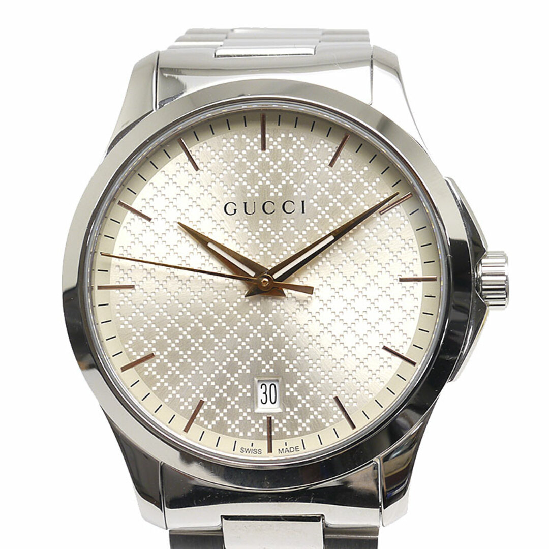 Gucci(グッチ)のグッチ Gタイムレス 126.4 メンズ クオーツ シルバ―文字盤 SS メンズの時計(腕時計(アナログ))の商品写真