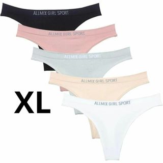 tバック レディース XL 5枚セット 欧米スポーツスタイル ストレッチ セクシ(ショーツ)