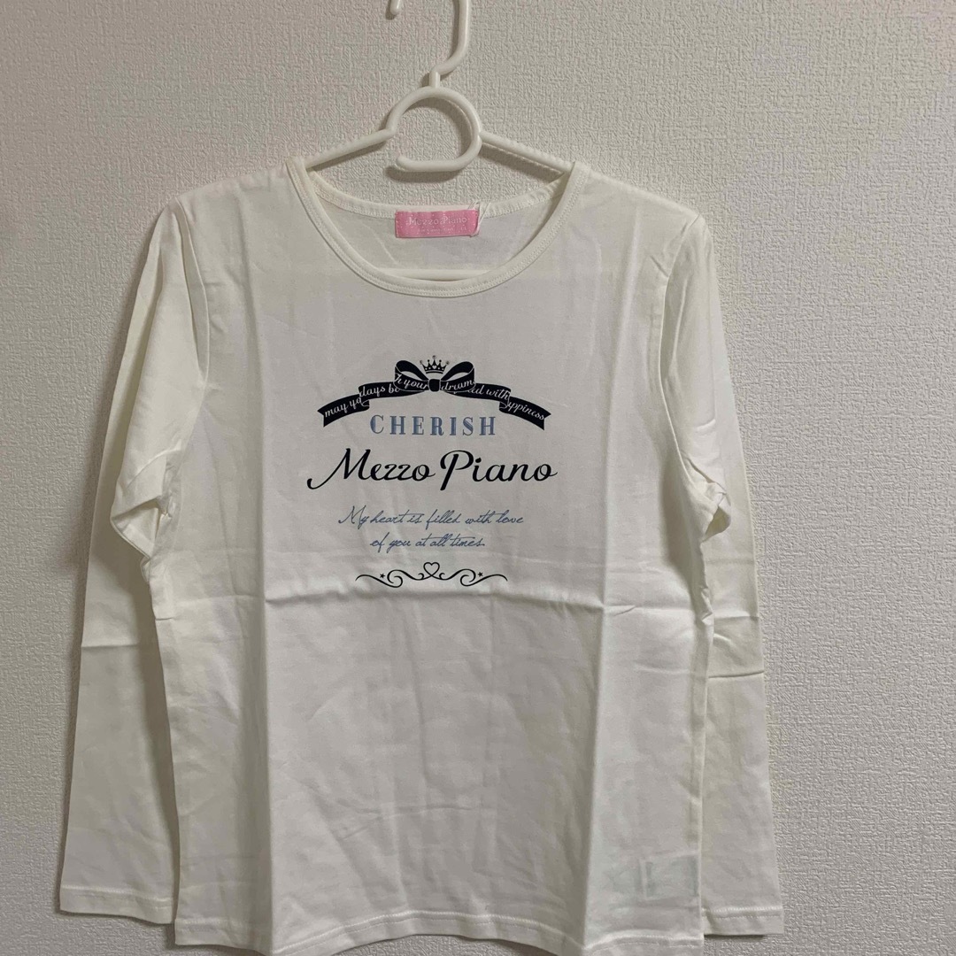 mezzo piano(メゾピアノ)の[美品] メゾピアノ新品タグ付き長袖Tシャツ165 キッズ/ベビー/マタニティのキッズ服女の子用(90cm~)(Tシャツ/カットソー)の商品写真