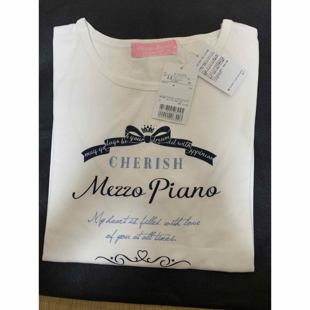 mezzo piano(メゾピアノ)の[美品] メゾピアノ新品タグ付き長袖Tシャツ165 キッズ/ベビー/マタニティのキッズ服女の子用(90cm~)(Tシャツ/カットソー)の商品写真