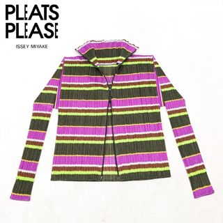 PLEATS PLEASE ISSEY MIYAKE - ★PLEATS PLEASE イッセイミヤケ★ プリーツブルゾン マルチボーダー