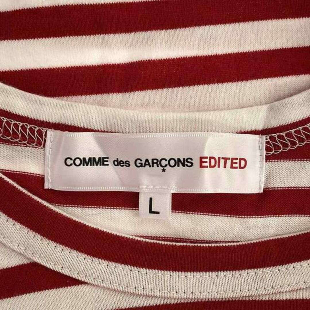 COMME des GARCONS(コムデギャルソン)のCOMME des GARCONS / コムデギャルソン | 2016SS | コットン ボーダー リフレクター切替 カットソー | L | レッド/ホワイト | レディース レディースのトップス(Tシャツ(長袖/七分))の商品写真