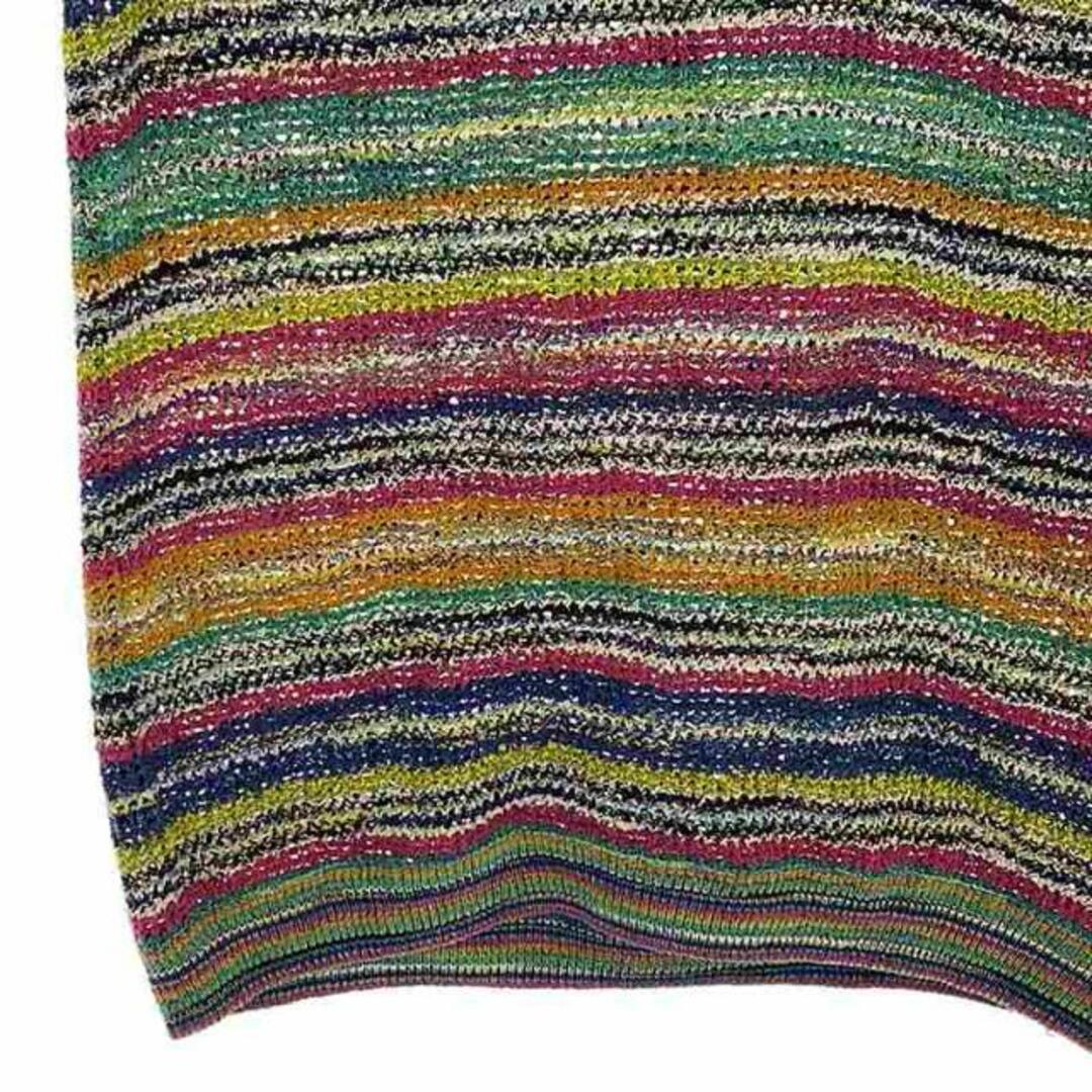 MISSONI(ミッソーニ)のMISSONI / ミッソーニ | マルチカラー ボーダー スキッパー ニットベスト | マルチカラー | レディース レディースのトップス(ベスト/ジレ)の商品写真