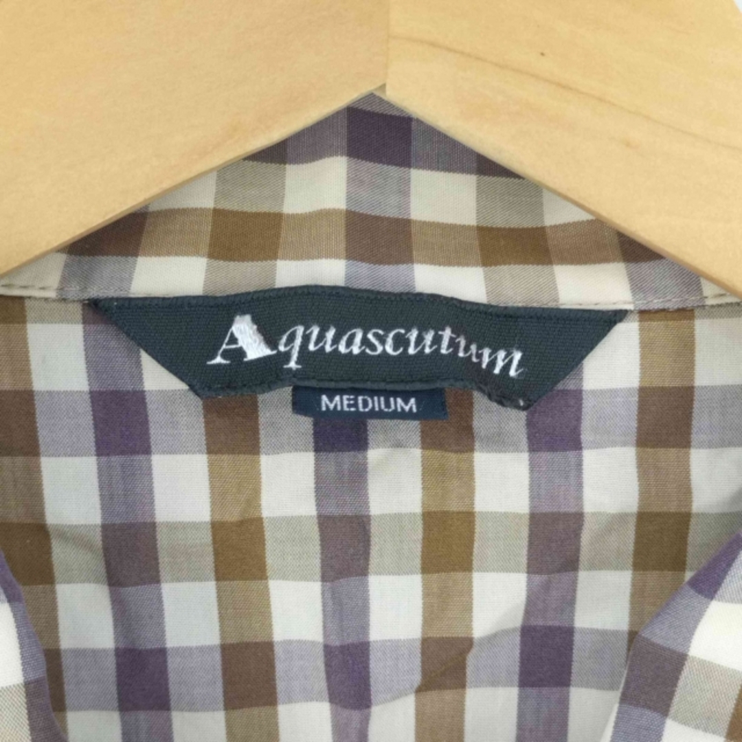 AQUA SCUTUM(アクアスキュータム)のAQUASCUTUM(アクアスキュータム) ロゴ刺繍 チェック パジャマシャツ メンズのトップス(その他)の商品写真