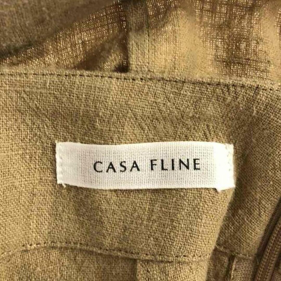 CASA FLINE(カーサフライン)のCASA FLINE / カーサフライン | リネンワイドオールインワン | F | ベージュ | レディース レディースのパンツ(サロペット/オーバーオール)の商品写真