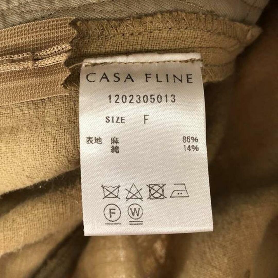 CASA FLINE(カーサフライン)のCASA FLINE / カーサフライン | リネンワイドオールインワン | F | ベージュ | レディース レディースのパンツ(サロペット/オーバーオール)の商品写真