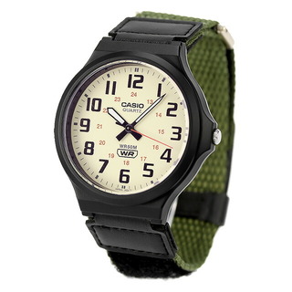 カシオ(CASIO)の【新品】カシオ CASIO 腕時計 メンズ MW-240B-3BVDF クオーツ クリームイエローxカーキグリーン/ブラック アナログ表示(腕時計(アナログ))
