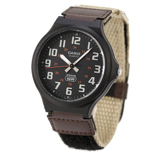 カシオ(CASIO)の【新品】カシオ CASIO 腕時計 メンズ MW-240B-5BVDF クオーツ ブラックxサンドベージュ/ブラウン アナログ表示(腕時計(アナログ))