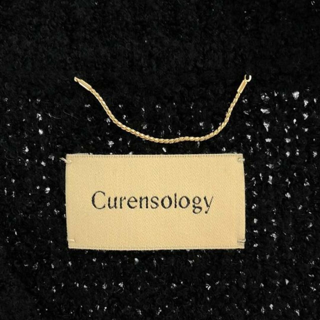 Curensology(カレンソロジー)のCurensology / カレンソロジー | ツイーディヤーンニットベスト | F | ブラック | レディース レディースのトップス(ベスト/ジレ)の商品写真