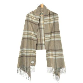 JOHNSTONS OF ELGIN / ジョンストンズオブエルガン | cashmere 100％ / カシミヤ フリンジ 大判 ストール マフラー | ブラウン系 | レディース(マフラー/ショール)