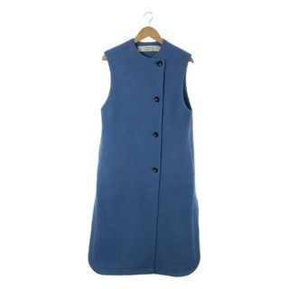 Greed International / グリードインターナショナル | Super140s Wool Sheep Vest Coat / ウール スリーブレス ベスト コート | M | ブルー | レディース(その他)