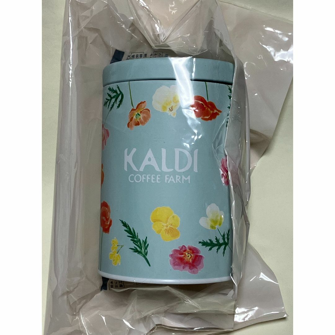 KALDI(カルディ)のカルディ 春のキャニスター缶 保存容器 密閉容器 防湿容器 KALDI  インテリア/住まい/日用品のキッチン/食器(容器)の商品写真