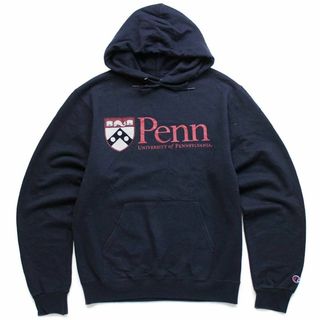 チャンピオン(Champion)のChampionチャンピオン UNIVERSITY of PENNSYLVANIA Penn スウェットパーカー 紺 S★カレッジ ペンシルベニア フーディー ネイビー(パーカー)